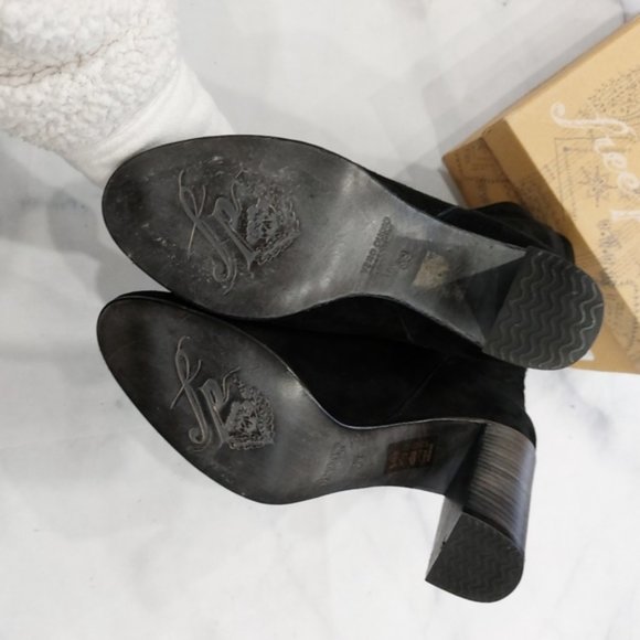 Free People Black Suede Dakota Slouch Boots - Picture 6 of 10
